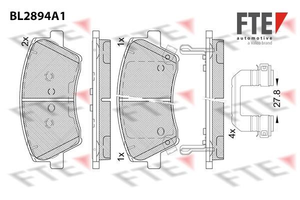 FTE BL2894A1 Brake Pad Set, disc brake BL2894A1: Buy near me in Poland at 2407.PL - Good price!