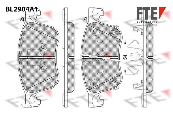 FTE BL2904A1 Brake Pad Set, disc brake BL2904A1: Buy near me in Poland at 2407.PL - Good price!