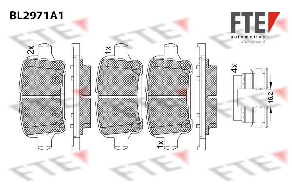 FTE BL2971A1 Brake Pad Set, disc brake BL2971A1: Buy near me in Poland at 2407.PL - Good price!
