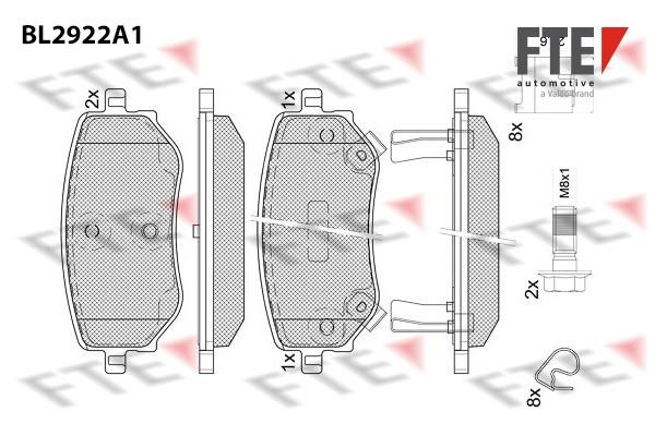 FTE BL2922A1 Тормозные колодки дисковые, комплект BL2922A1: Отличная цена - Купить в Польше на 2407.PL!