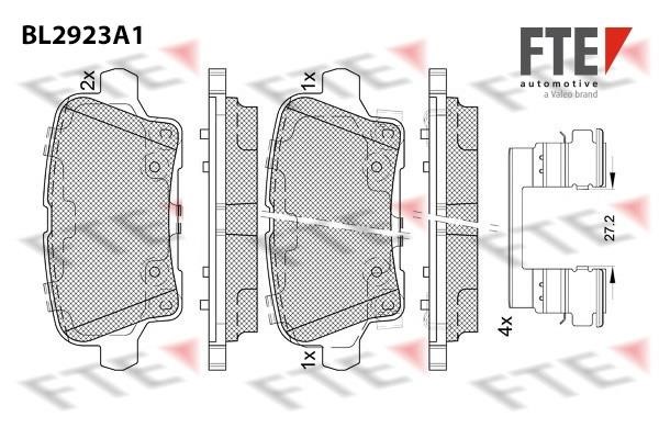FTE BL2923A1 Brake Pad Set, disc brake BL2923A1: Buy near me in Poland at 2407.PL - Good price!