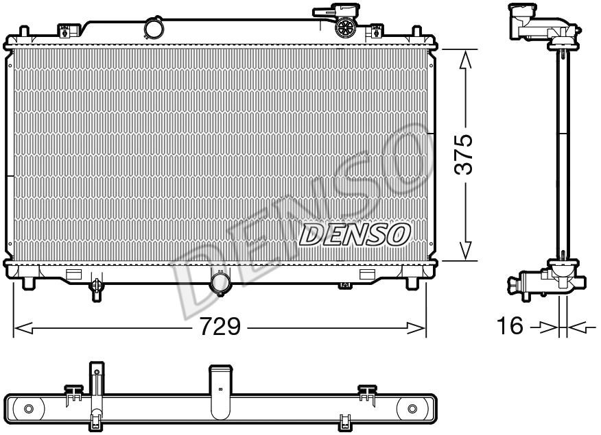 DENSO DRM44048 Radiator, engine cooling DRM44048: Buy near me in Poland at 2407.PL - Good price!