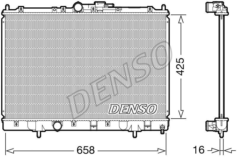 DENSO DRM45051 Радиатор охлаждения двигателя DRM45051: Отличная цена - Купить в Польше на 2407.PL!