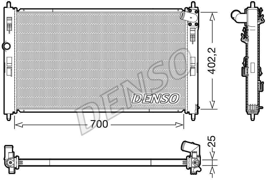 DENSO DRM45053 Radiator, engine cooling DRM45053: Buy near me in Poland at 2407.PL - Good price!