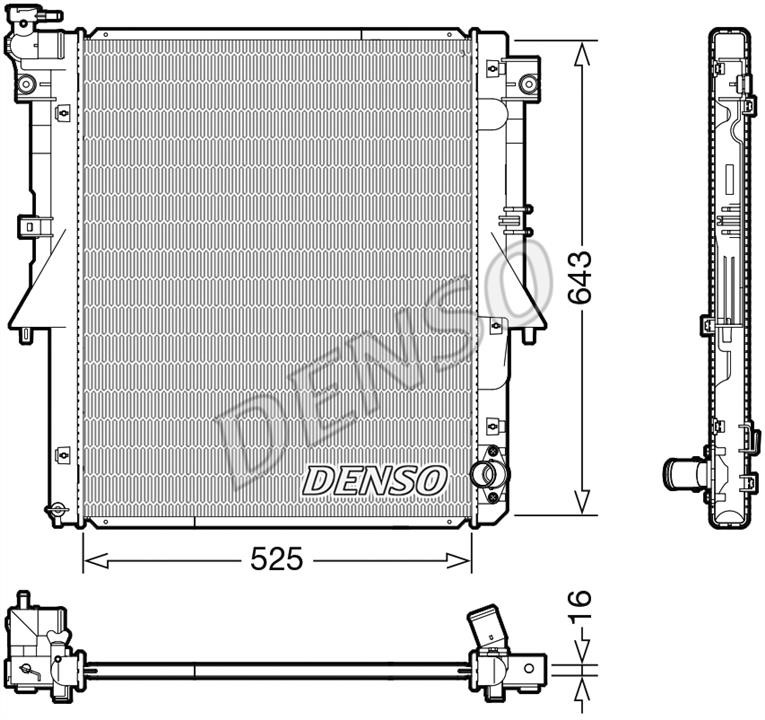 DENSO DRM45054 Радиатор охлаждения двигателя DRM45054: Отличная цена - Купить в Польше на 2407.PL!