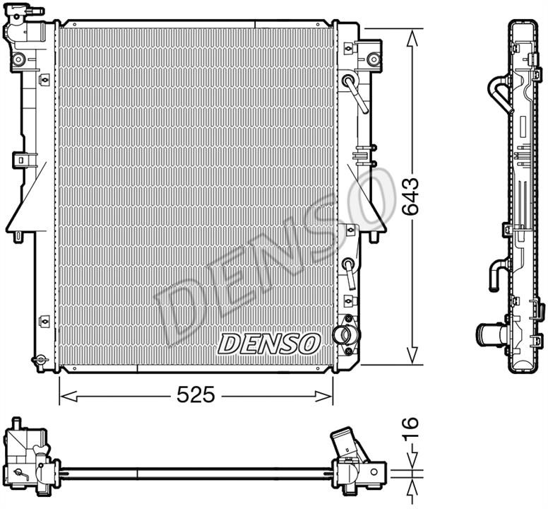 DENSO DRM45055 Chłodnica, układ chłodzenia silnika DRM45055: Dobra cena w Polsce na 2407.PL - Kup Teraz!