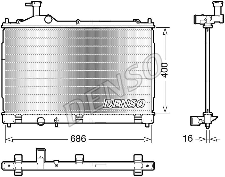 DENSO DRM45056 Radiator, engine cooling DRM45056: Buy near me in Poland at 2407.PL - Good price!