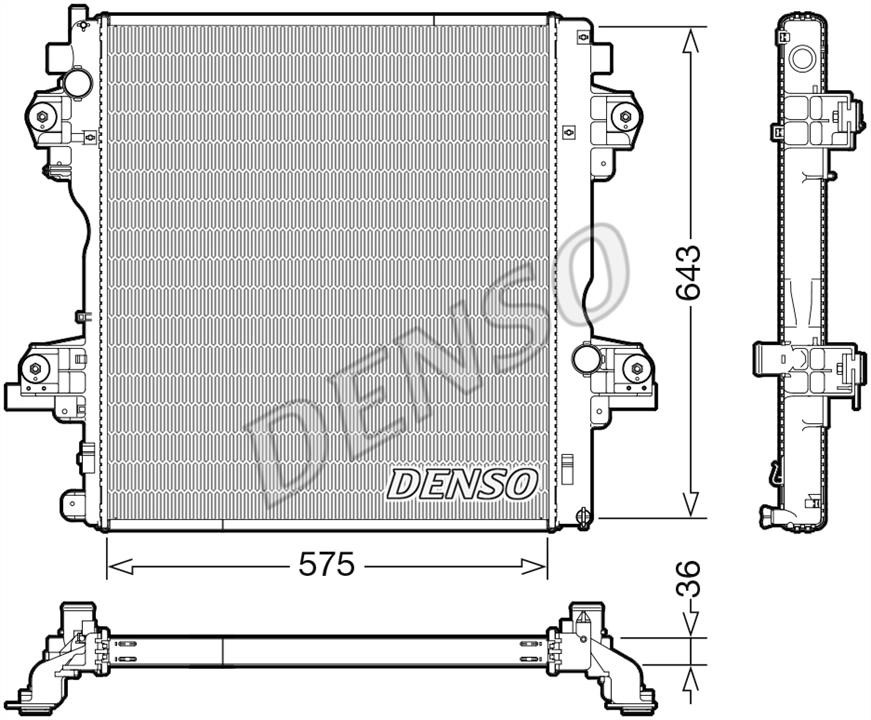 DENSO DRM50140 Радіатор охолодження двигуна DRM50140: Купити у Польщі - Добра ціна на 2407.PL!