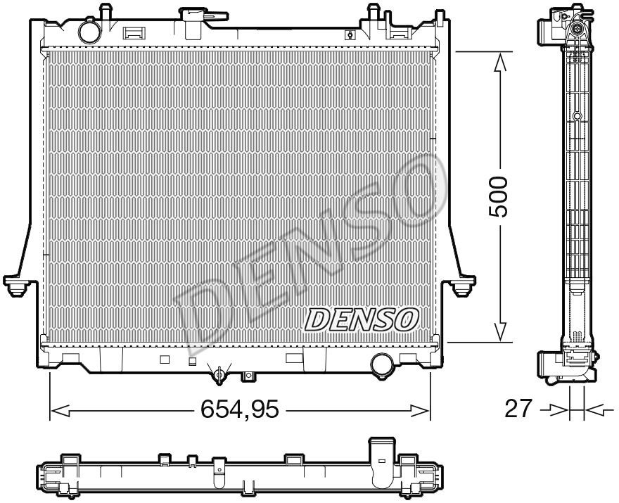 DENSO DRM99014 Радиатор охлаждения двигателя DRM99014: Отличная цена - Купить в Польше на 2407.PL!