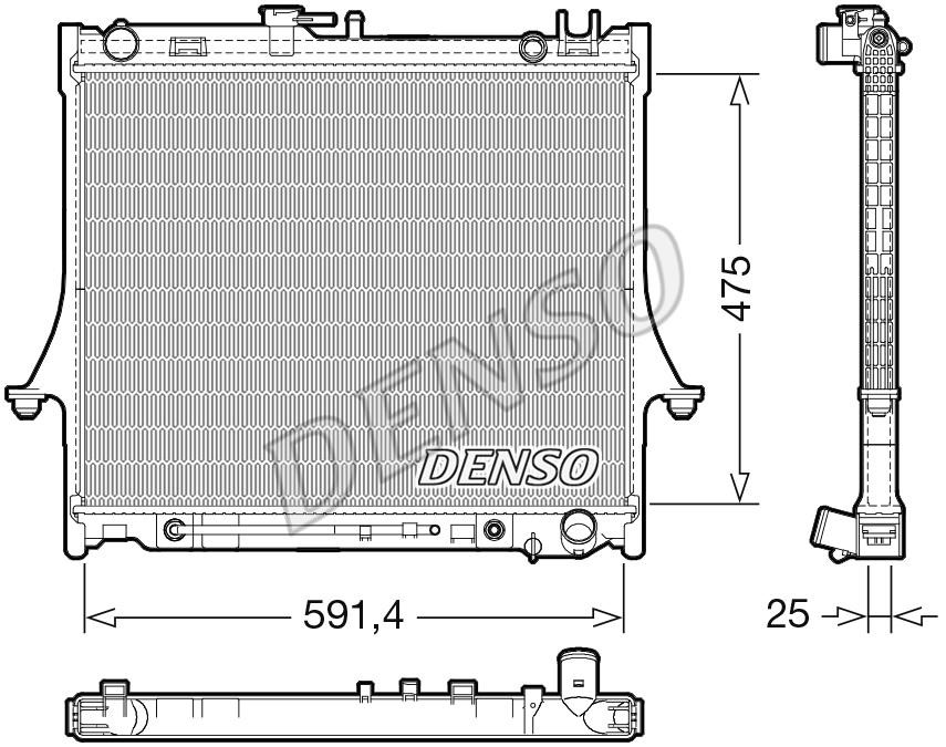 DENSO DRM99015 Radiator, engine cooling DRM99015: Buy near me in Poland at 2407.PL - Good price!