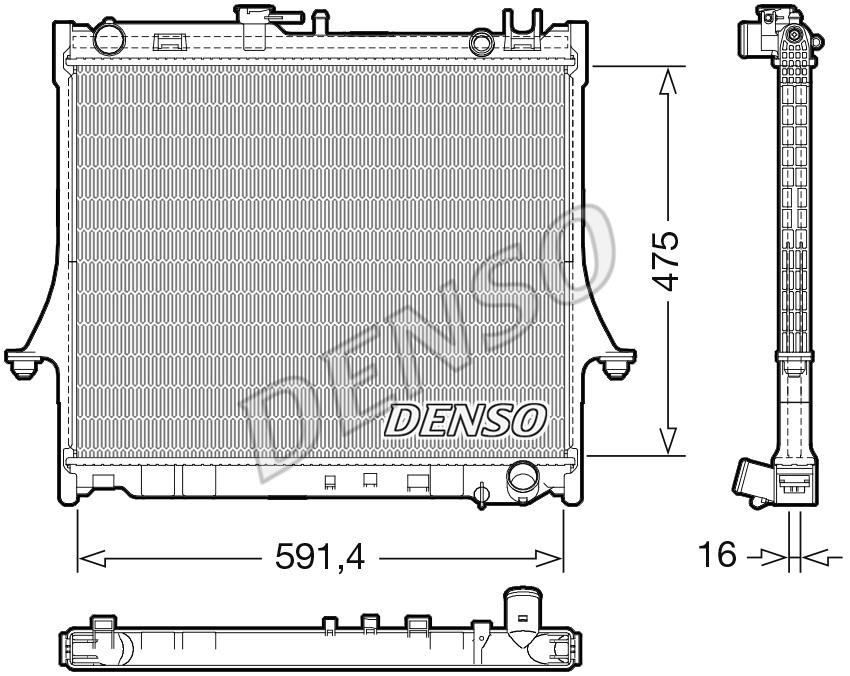DENSO DRM99016 Радиатор охлаждения двигателя DRM99016: Отличная цена - Купить в Польше на 2407.PL!