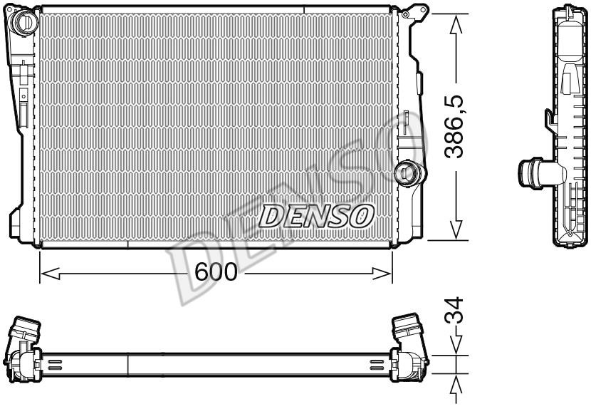 DENSO DRM05122 Radiator, engine cooling DRM05122: Buy near me in Poland at 2407.PL - Good price!