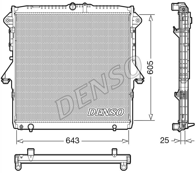 DENSO DRM10119 Radiator, engine cooling DRM10119: Buy near me in Poland at 2407.PL - Good price!