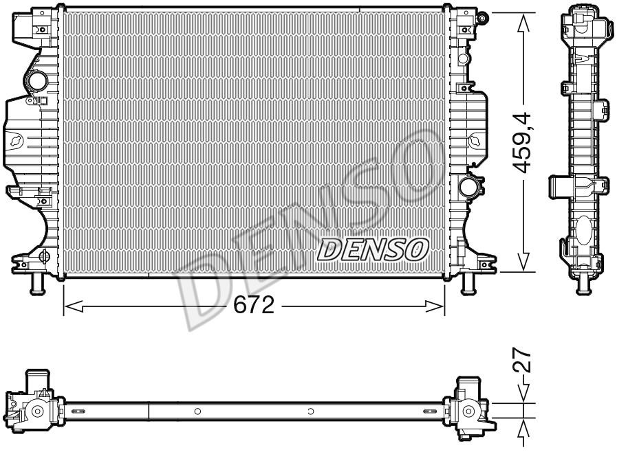 DENSO DRM10120 Radiator, engine cooling DRM10120: Buy near me in Poland at 2407.PL - Good price!
