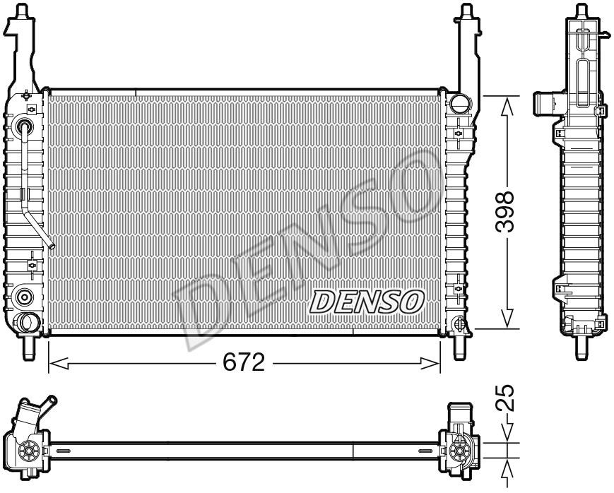 DENSO DRM20123 Радіатор охолодження двигуна DRM20123: Приваблива ціна - Купити у Польщі на 2407.PL!