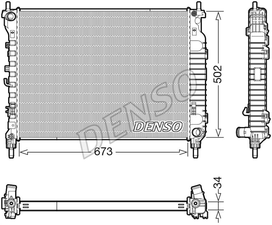 DENSO DRM20125 Radiator, engine cooling DRM20125: Buy near me in Poland at 2407.PL - Good price!