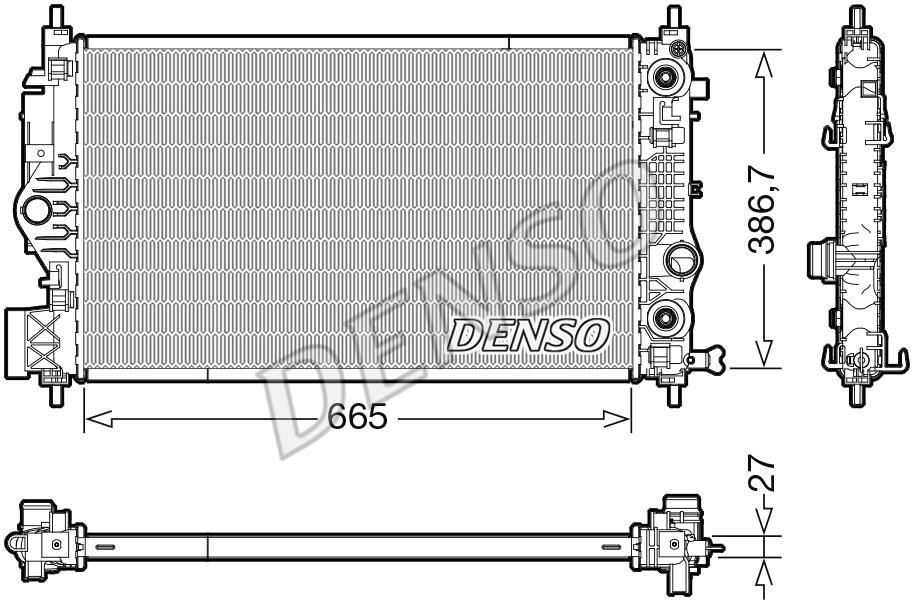 DENSO DRM20126 Radiator, engine cooling DRM20126: Buy near me in Poland at 2407.PL - Good price!