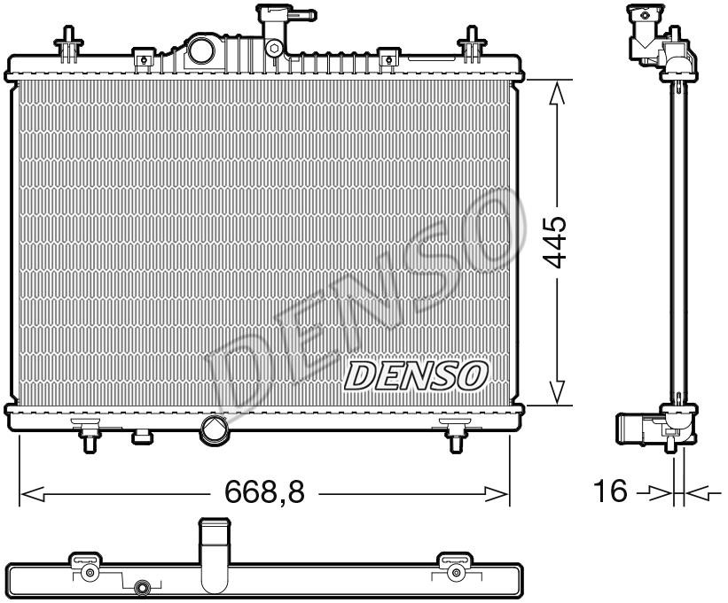 DENSO DRM23118 Radiator, engine cooling DRM23118: Buy near me in Poland at 2407.PL - Good price!