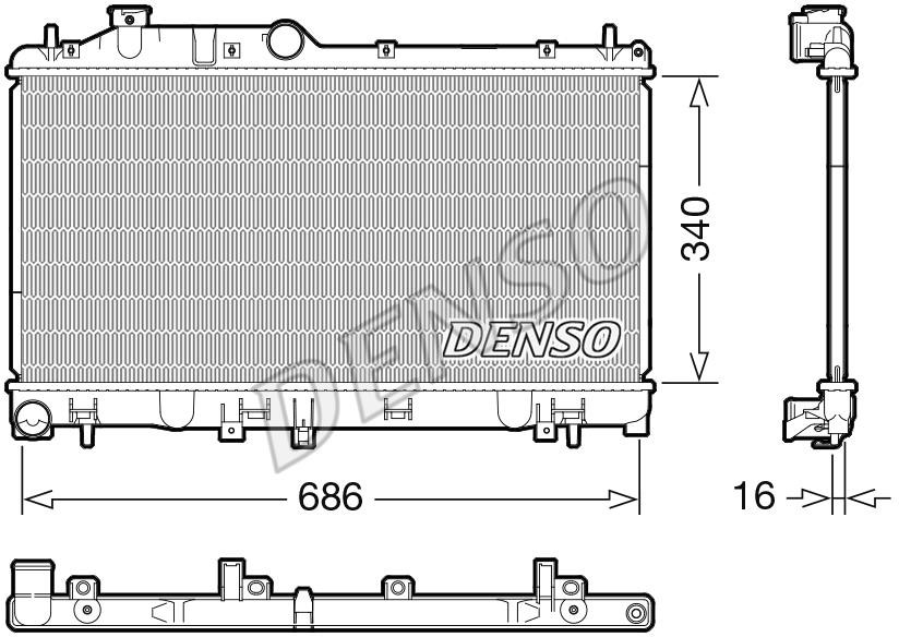 DENSO DRM36025 Radiator, engine cooling DRM36025: Buy near me in Poland at 2407.PL - Good price!