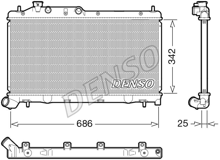 DENSO DRM36026 Radiator, engine cooling DRM36026: Buy near me in Poland at 2407.PL - Good price!