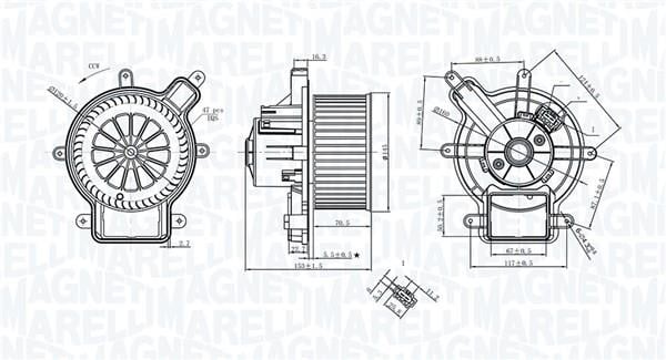 Magneti marelli 069412398010 Fan assy - heater motor 069412398010: Buy near me in Poland at 2407.PL - Good price!