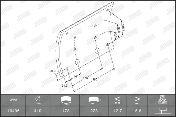 Jurid/Bendix 1949605050 Накладки тормозные, комплект 1949605050: Отличная цена - Купить в Польше на 2407.PL!