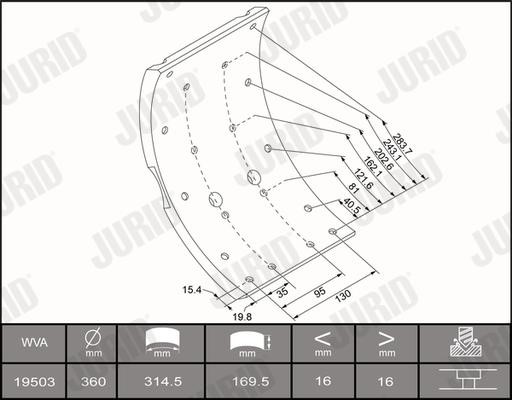 Jurid/Bendix 1950303320 Накладки тормозные, комплект 1950303320: Отличная цена - Купить в Польше на 2407.PL!