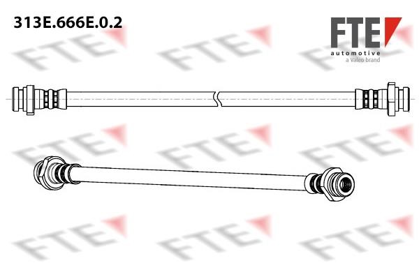 FTE 313E.666E.0.2 Тормозной шланг 313E666E02: Отличная цена - Купить в Польше на 2407.PL!