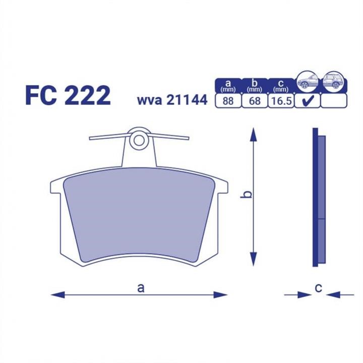 Frico FC 222 Гальмівні колодки, комплект FC222: Купити у Польщі - Добра ціна на 2407.PL!