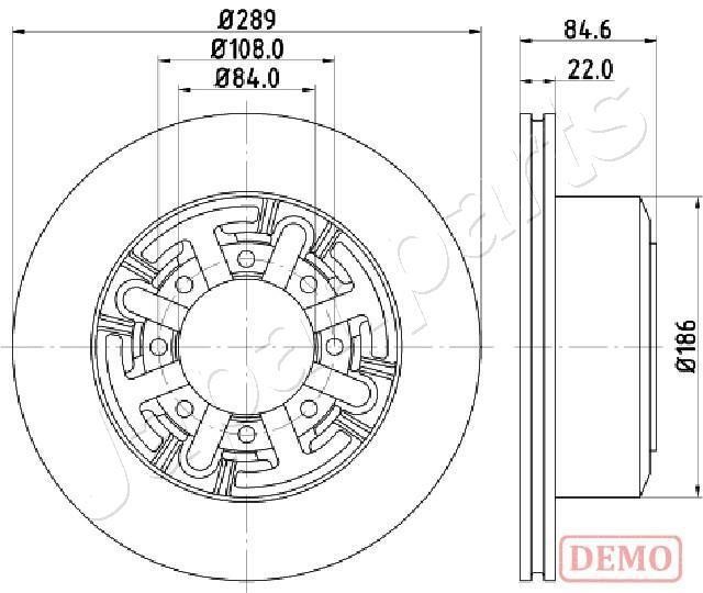 Japanparts DP-0222C Тормозной диск задний невентилируемый DP0222C: Отличная цена - Купить в Польше на 2407.PL!