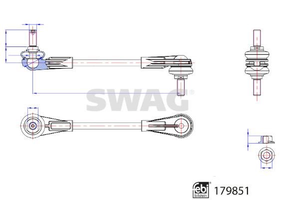 SWAG 33 10 5318 Тяга / стойка, стабилизатор 33105318: Купить в Польше - Отличная цена на 2407.PL!