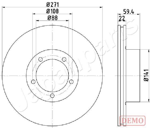 Japanparts DP-0401C Тормозной диск задний невентилируемый DP0401C: Отличная цена - Купить в Польше на 2407.PL!
