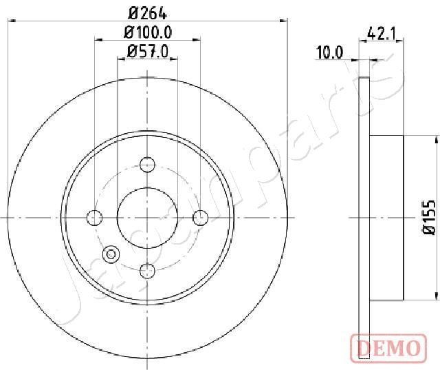 Japanparts DP-0407C Тормозной диск задний невентилируемый DP0407C: Отличная цена - Купить в Польше на 2407.PL!