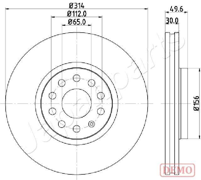 Japanparts DI-0933C Wentylowana przednia tarcza hamulcowa DI0933C: Dobra cena w Polsce na 2407.PL - Kup Teraz!