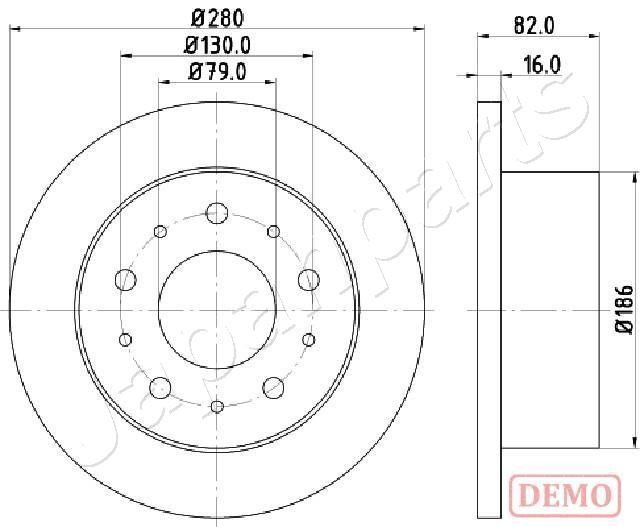 Japanparts DP-0611C Тормозной диск задний невентилируемый DP0611C: Отличная цена - Купить в Польше на 2407.PL!