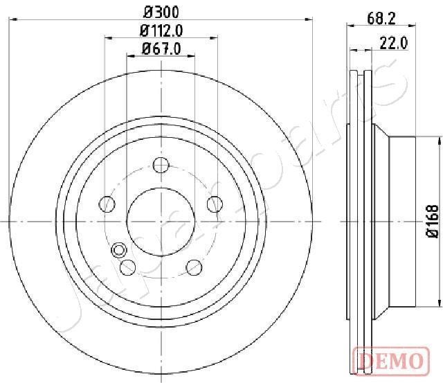 Japanparts DP-0514C Тормозной диск задний вентилируемый DP0514C: Отличная цена - Купить в Польше на 2407.PL!