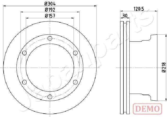 Japanparts DP-0529C Диск гальмівний задній вентильований DP0529C: Приваблива ціна - Купити у Польщі на 2407.PL!