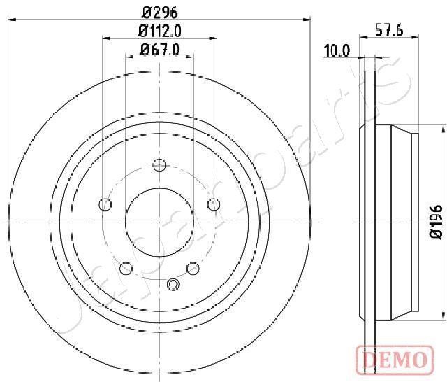 Japanparts DP-0532C Тормозной диск задний невентилируемый DP0532C: Отличная цена - Купить в Польше на 2407.PL!