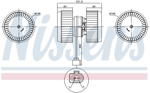 Nissens 87238 Fan assy - heater motor 87238: Buy near me in Poland at 2407.PL - Good price!