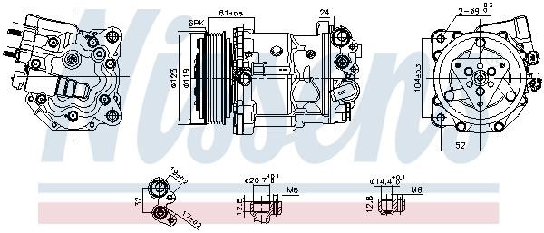 Nissens 89398 Compressor, air conditioning 89398: Buy near me in Poland at 2407.PL - Good price!