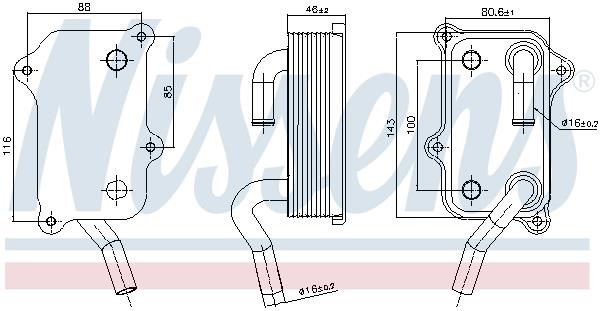 Nissens 91317 Oil Cooler, engine oil 91317: Buy near me in Poland at 2407.PL - Good price!
