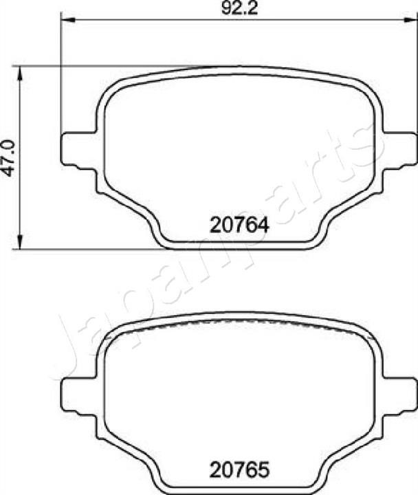 Japanparts PP-2005AF Тормозные колодки дисковые, комплект PP2005AF: Отличная цена - Купить в Польше на 2407.PL!