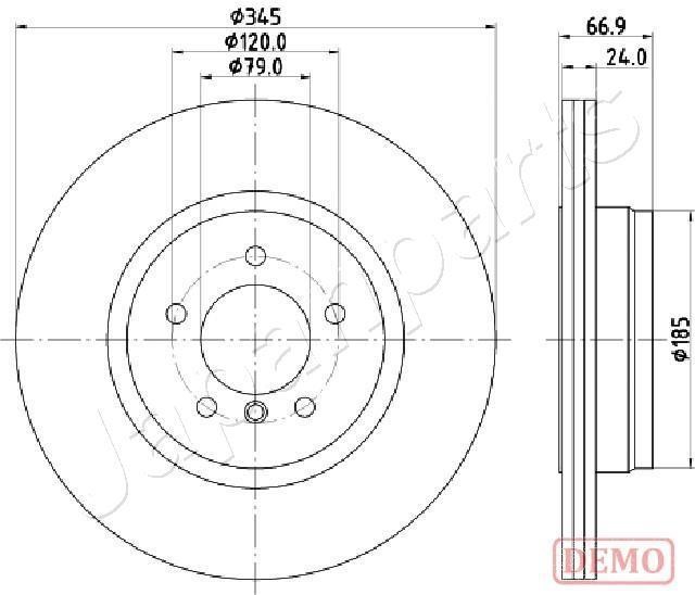 Japanparts DP-0126C Тормозной диск задний вентилируемый DP0126C: Отличная цена - Купить в Польше на 2407.PL!
