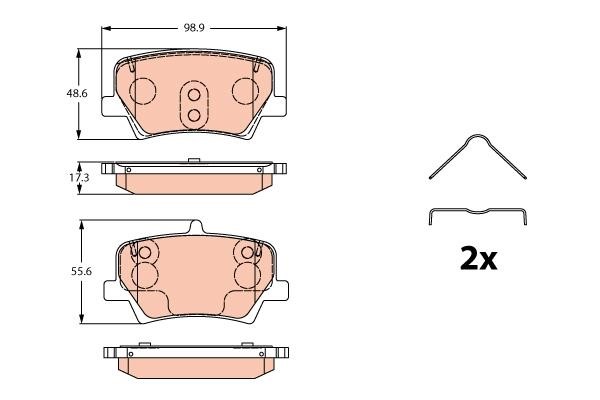 TRW GDB2277 TRW COTEC disc brake pads, set GDB2277: Buy near me at 2407.PL in Poland at an Affordable price!