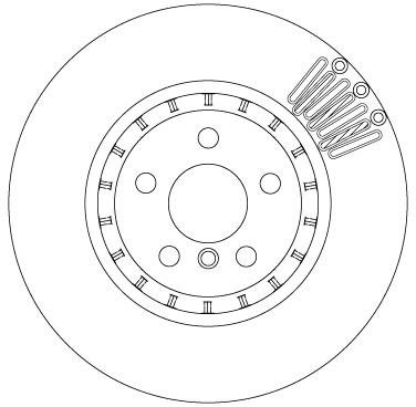 TRW DF6892S Rear ventilated brake disc DF6892S: Buy near me at 2407.PL in Poland at an Affordable price!