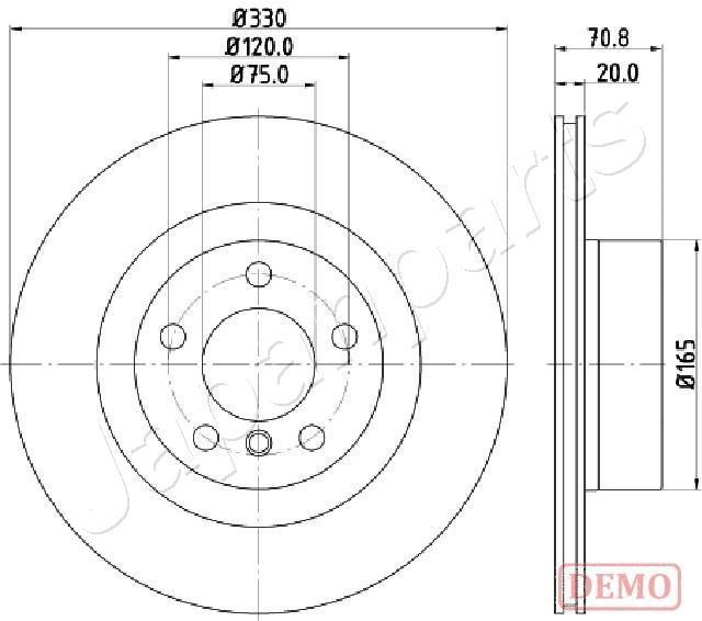 Japanparts DP-012C Тормозной диск задний невентилируемый DP012C: Купить в Польше - Отличная цена на 2407.PL!