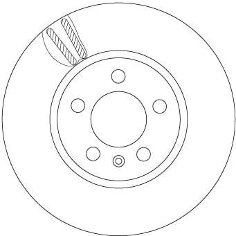 TRW DF6964 Front brake disc ventilated DF6964: Buy near me at 2407.PL in Poland at an Affordable price!