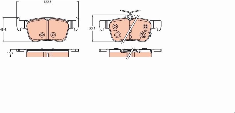 TRW GDB2223 Тормозные колодки дисковые TRW COTEC, комплект GDB2223: Отличная цена - Купить в Польше на 2407.PL!