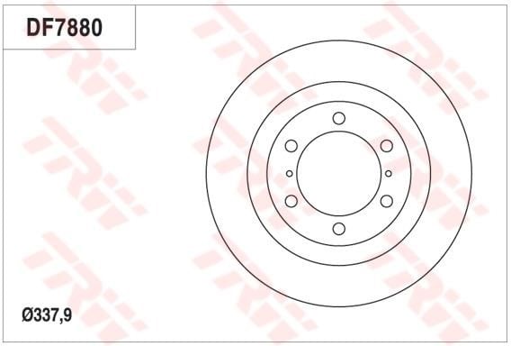 TRW DF7880S Front brake disc DF7880S: Buy near me in Poland at 2407.PL - Good price!