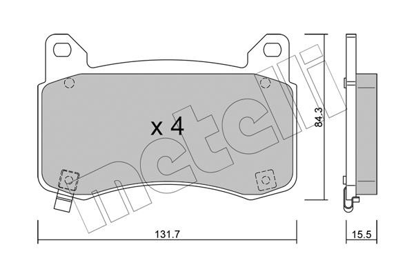 Metelli 22-1333-0 Brake Pad Set, disc brake 2213330: Buy near me in Poland at 2407.PL - Good price!